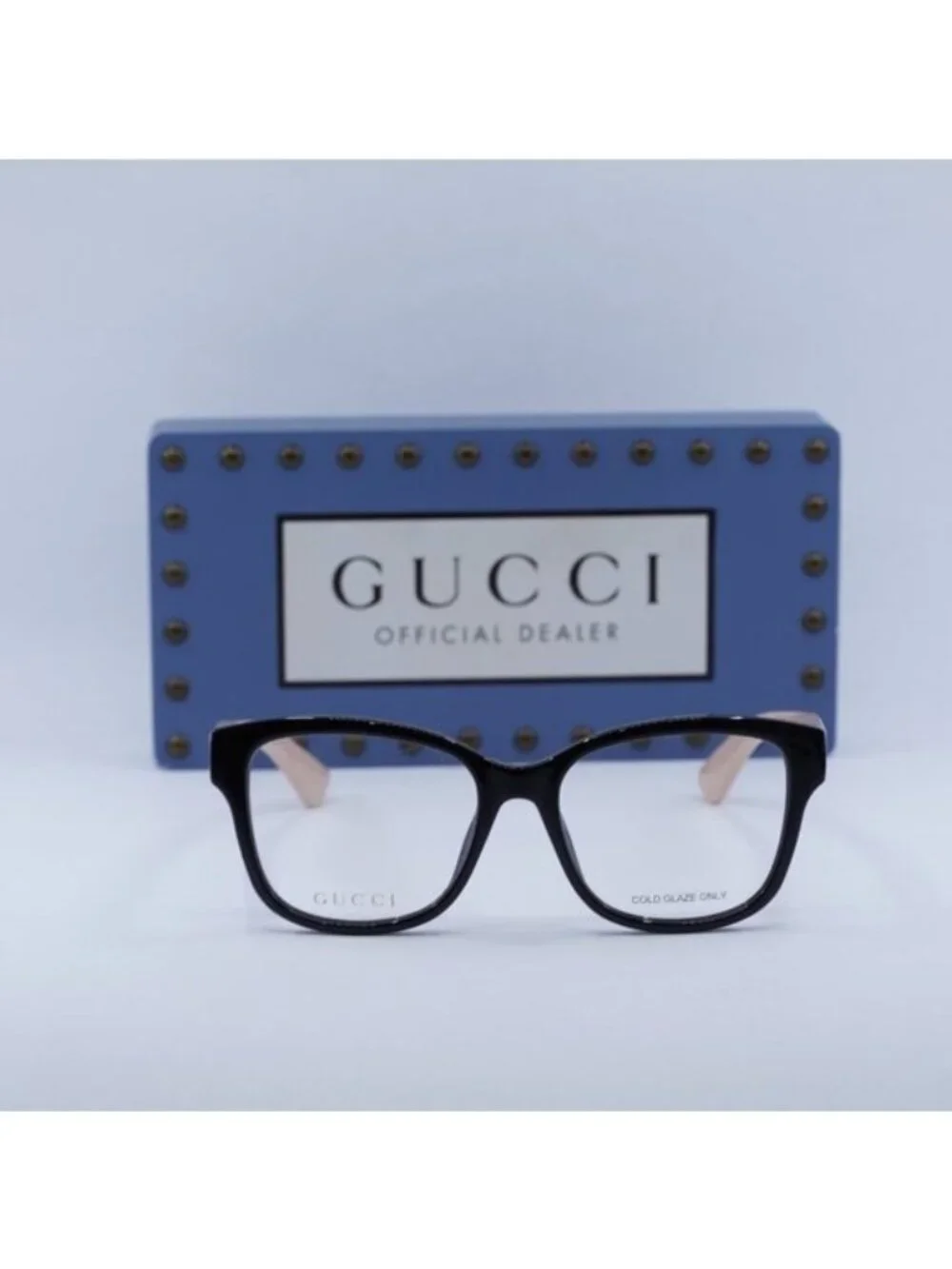 Gucci GG1340O 007 Square Eyeglasses - Shiny Black/Pink 54mm